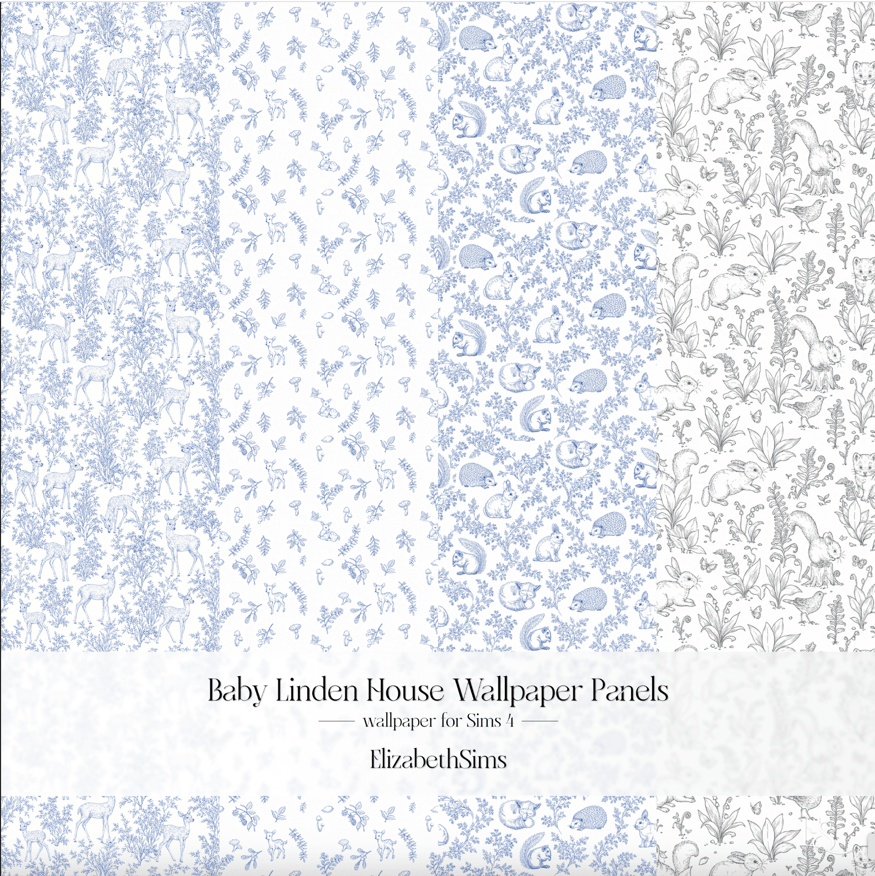 Галерея мода Обои Baby Linden House Wallpaper Panels #1
